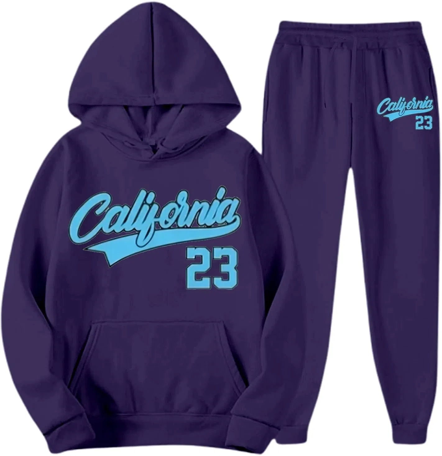 Спортивный костюм из 2 предметов California, фиолетовый — фото 3