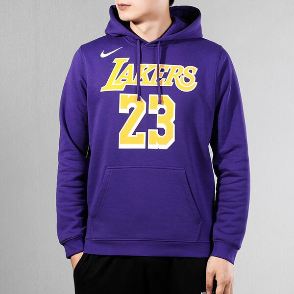 Толстовка Nike NBA lakers LeBron James Basketball Sports Fleece Lined Pullover Purple, фиолетовый — фото 4