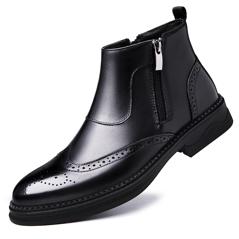 

Bull Thunder Мужские черные утепленные ботинки на каблуке 3,5 см, цвет Black Insulated Shoes