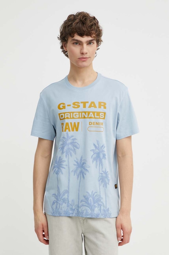 

Хлопковая футболка G-Star, синий