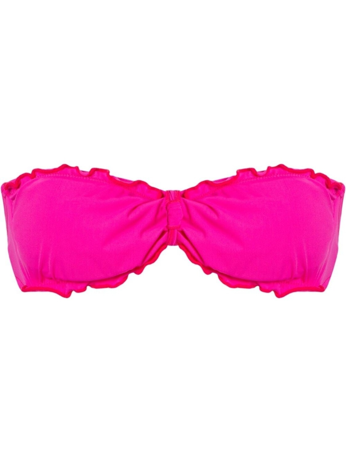 

Amir Slama ruffled trim bandeau bikini top, розовый