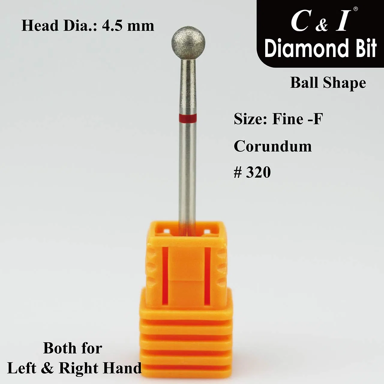 Алмазная фреза для маникюра «Ball Shape Head E-File» от C & I ‎C & I — фото 2
