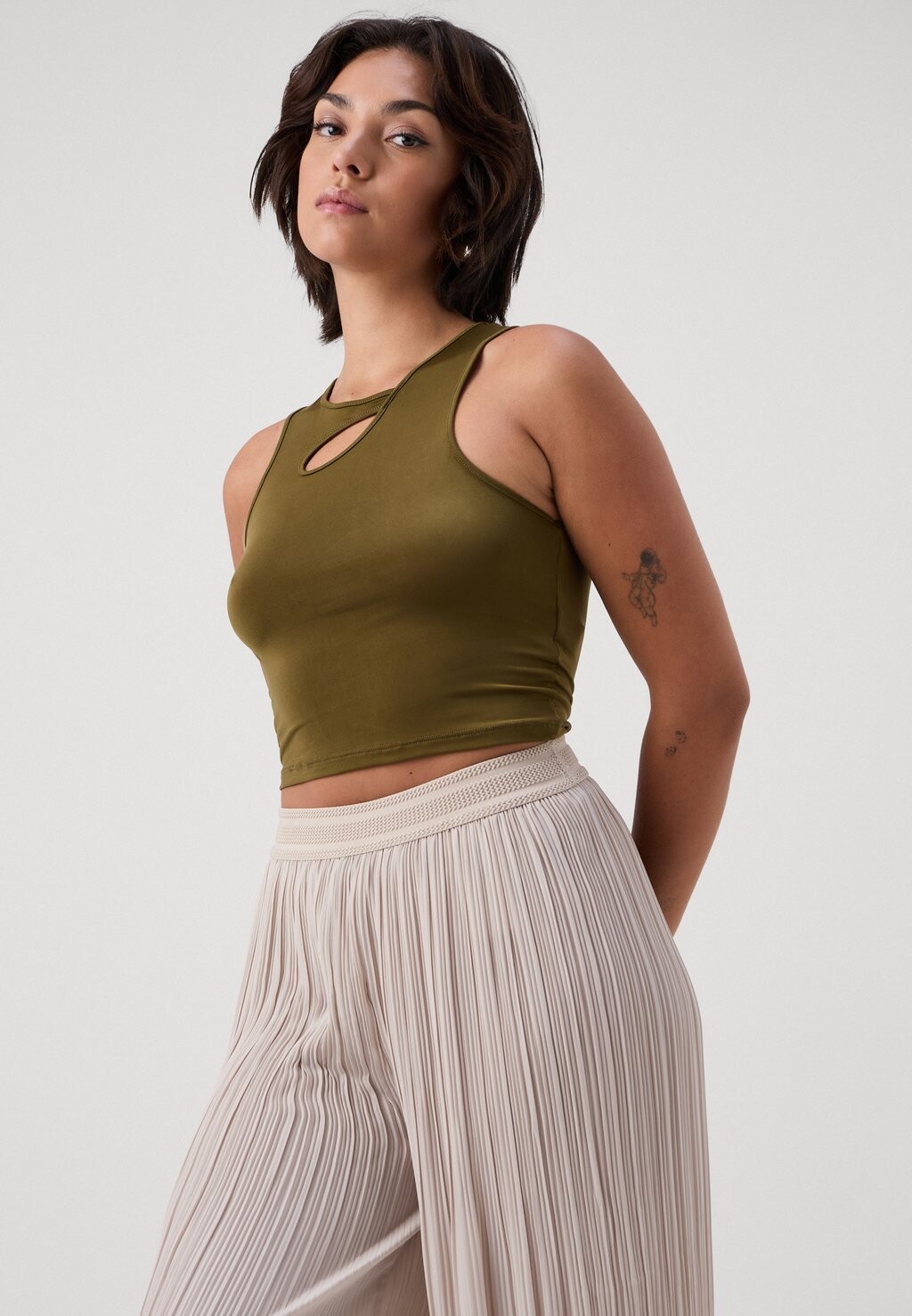 

Брюки Onlmarin Plisse Culotte Only, бежевый