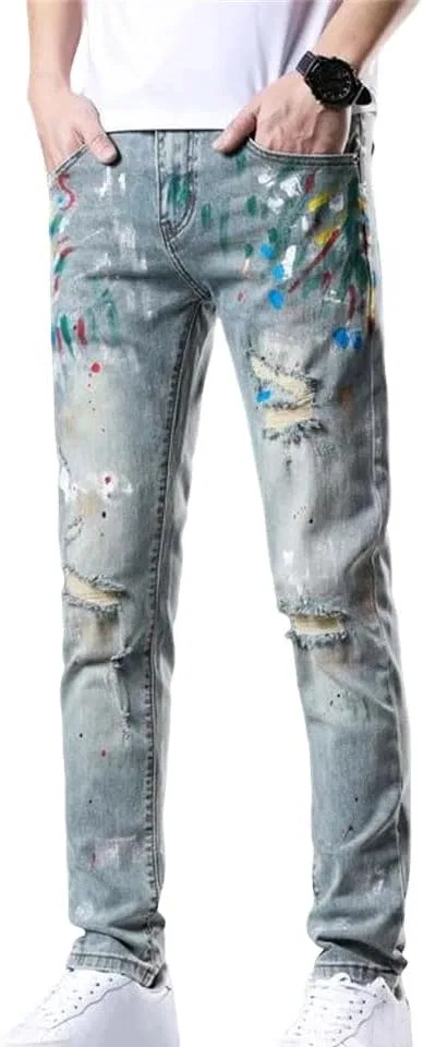 Джинсы с потертостями Men's Jeans, 859