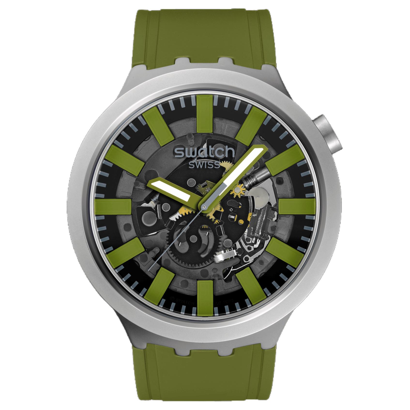 

SWATCH Часы Essentials Collection Quartz Movement Unisex Watch 47mm Gray Dial Stainless Steel Case Rubber Strap, Gray Dial