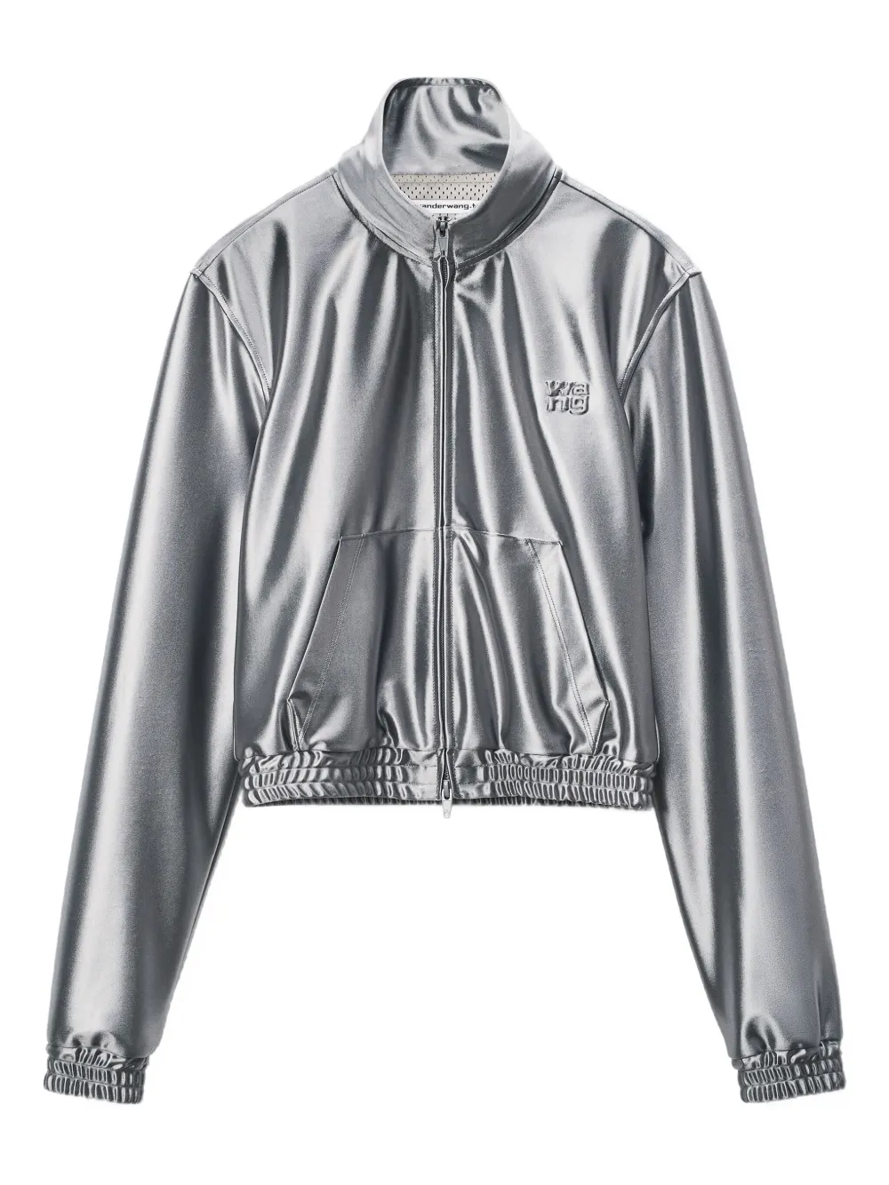 

Атласная спортивная куртка Alexander Wang, серебяный