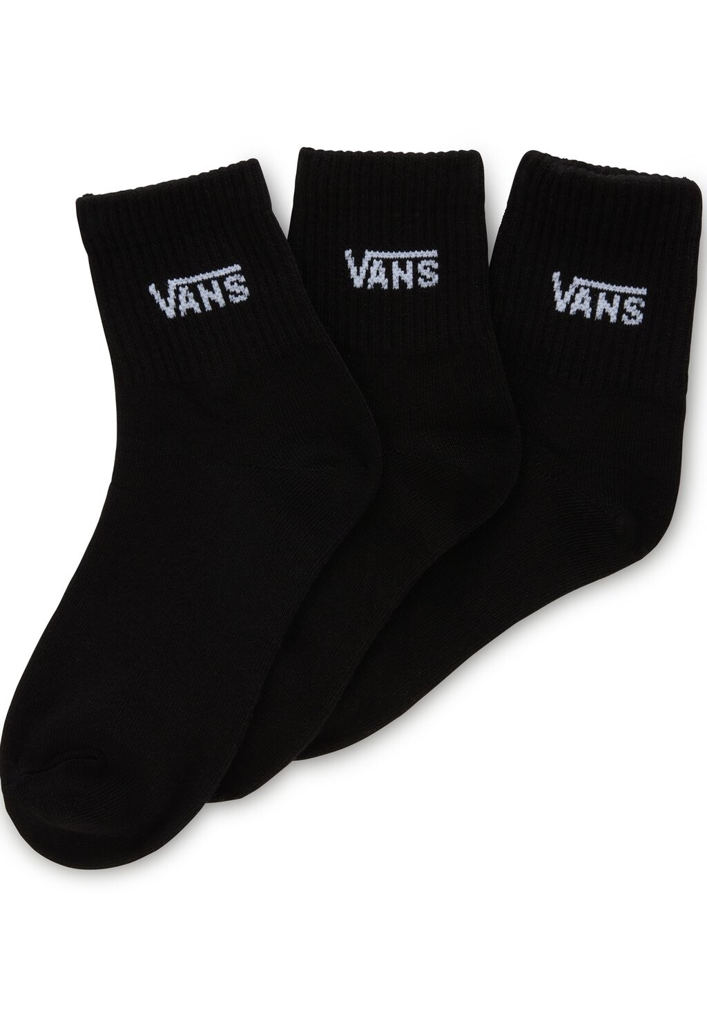 

Носки CLASSIC HALF CREW (6.5-10, 3PK) Vans, цвет black