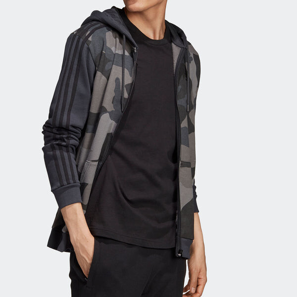 Толстовка Adidas Originals 'Camo' Full Zip Hoodie 'Carbon', мультиколор — фото 3