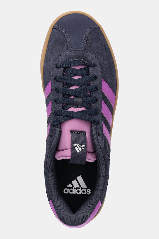 Замшевые кроссовки VL Court 3.0 Adidas, темно-синий — фото 4