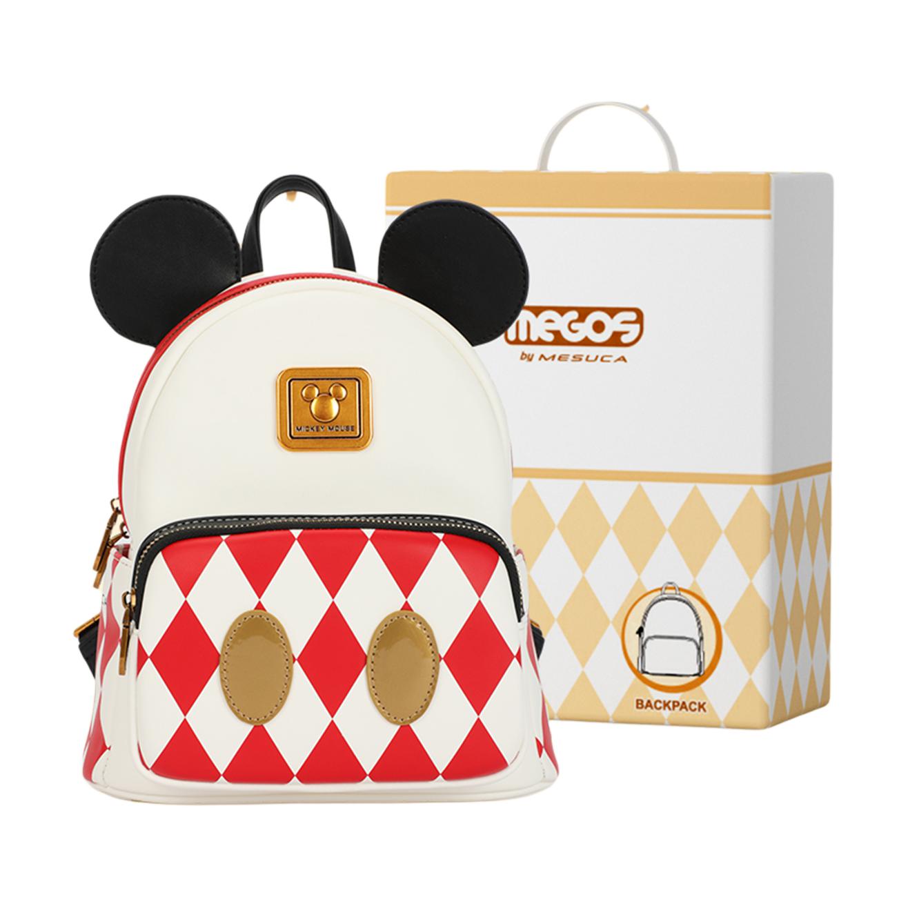 

Disney Синтетический рюкзак женский разноцветный, Red White 3D Mickey-Disney Authentic [Includes Box]