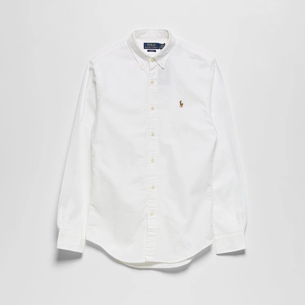 Женская приталенная джинсовая рубашка белого цвета от Polo Ralph Lauren