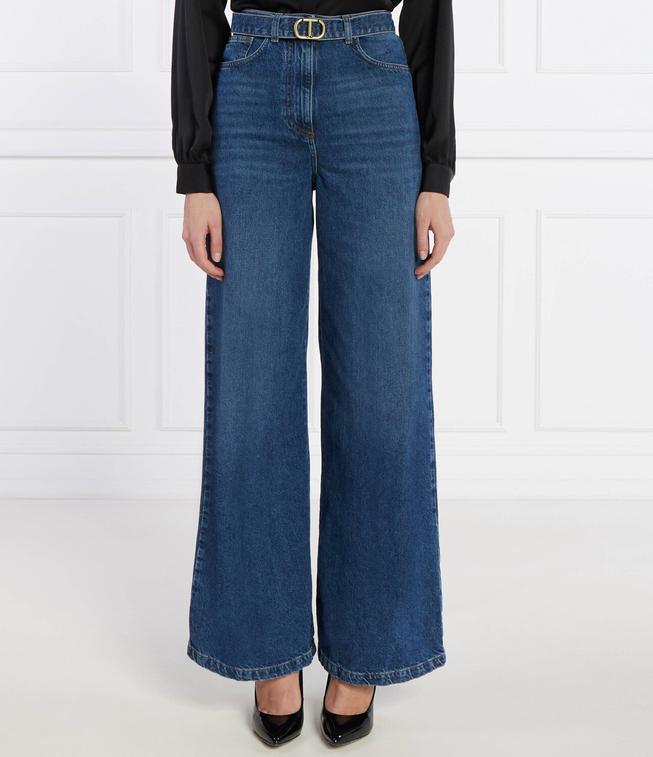 

Джинсы TWINSET flare fit, темно-синий