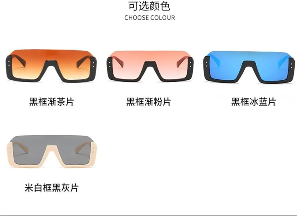 

Черные большие солнцезащитные очки для женщин в крупной оправе, цветные солнцезащитные очки с зеркальными линзами, полуободковые очки в стиле хип-хоп VFDHN, 2