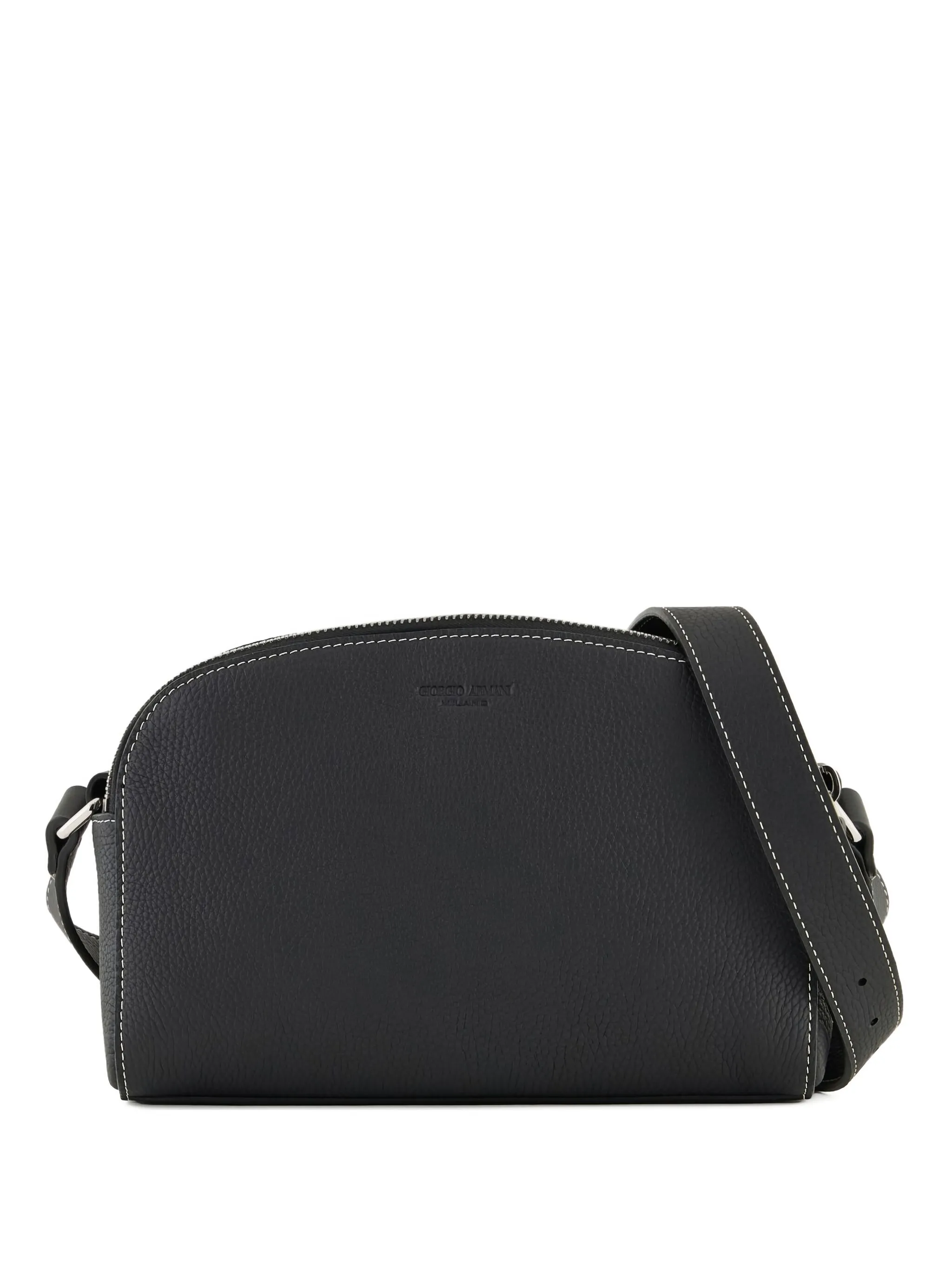 

Сумка на плечо с декоративной строчкой Giorgio Armani, серый