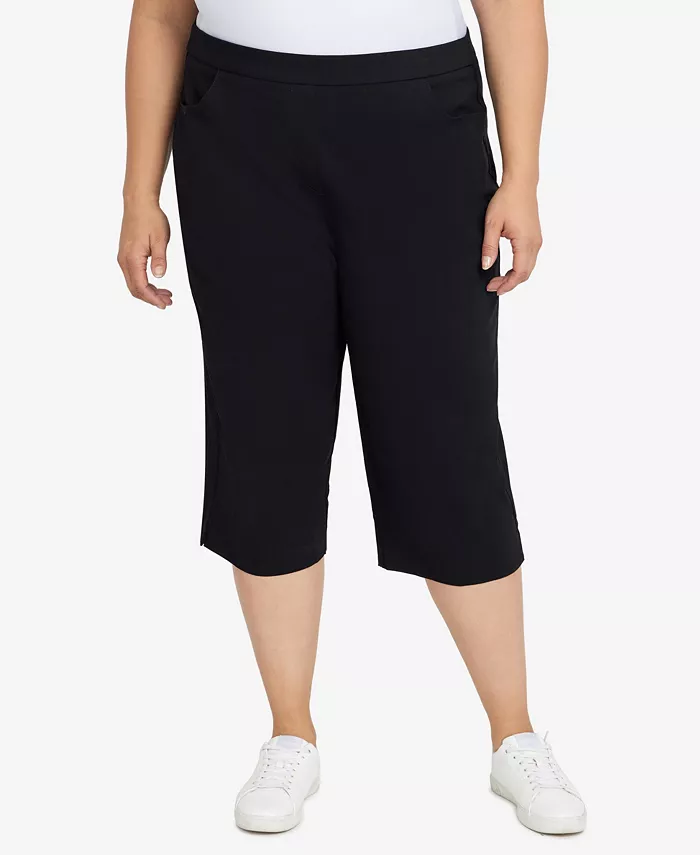 

Классические облегающие капри Allure Stretch для полных женщин Alfred Dunner, черный