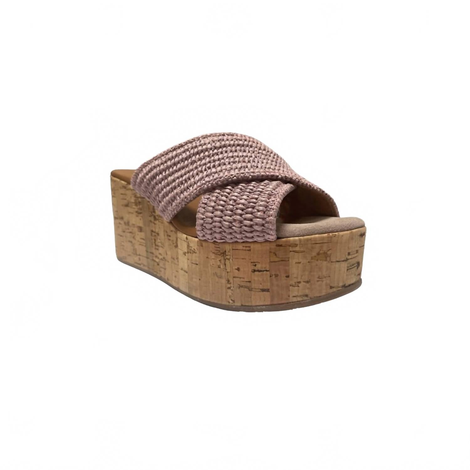 Женские туфли Jenny Raffia Wedge In Rosa CORDANI, Rosa — фото 2
