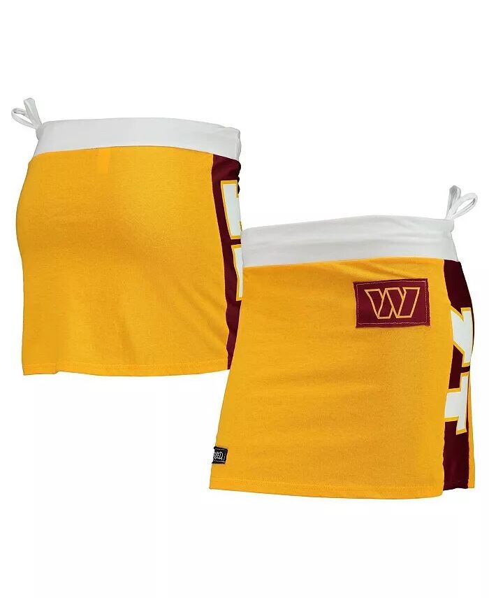 

Женская золотая мини-юбка Washington Commanders Refried Apparel