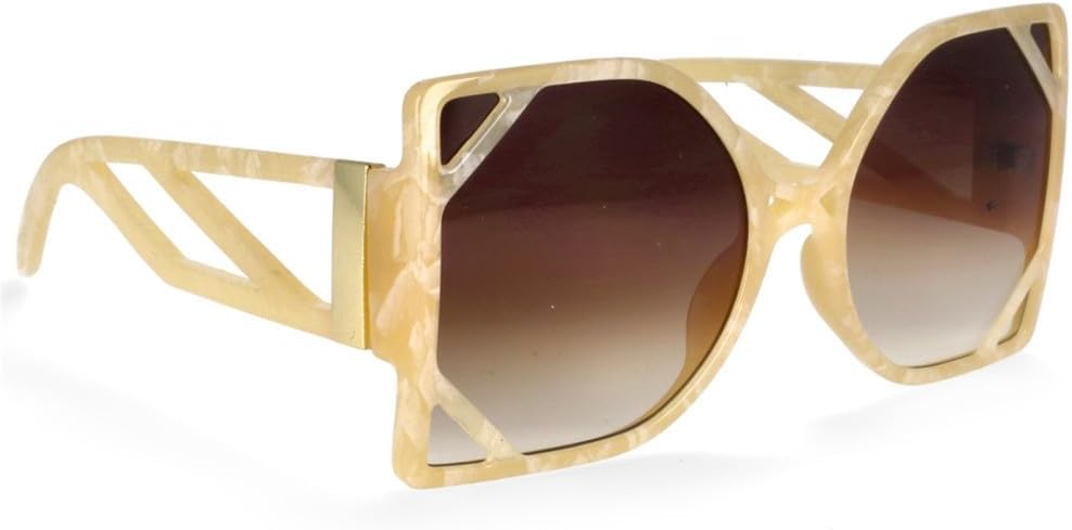 

Модные солнцезащитные очки в крупной квадратной оправе для женщин, с полой конструкцией, увеличенного размера, с защитой от УФ-излучения UV400, в винтажном стиле MTZJH, Tea