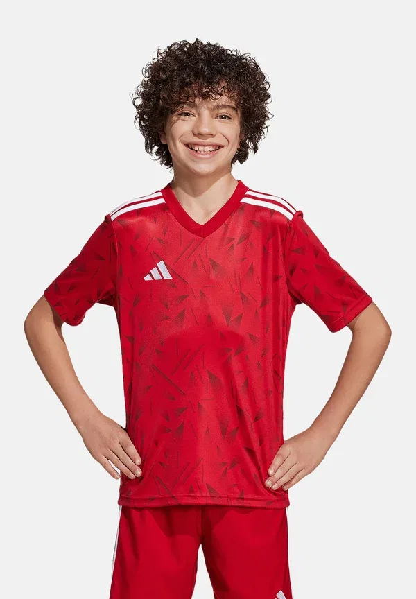 Футболка спортивная Adidas Performance, красно-белая — фото 2