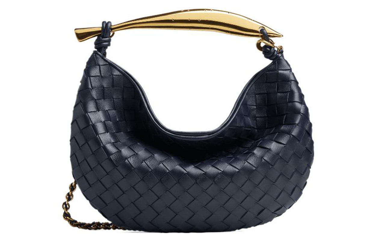 

Bottega Veneta Сумка-шоппер SARDINE из овчины, сумка-шоппер, сумка через плечо, маленькая женская, цвет "космический синий"