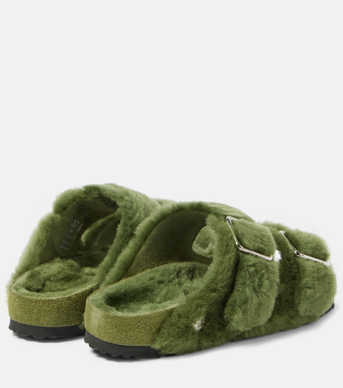 Сандалии из овчины Аризона Birkenstock 1774, зеленый — фото 2