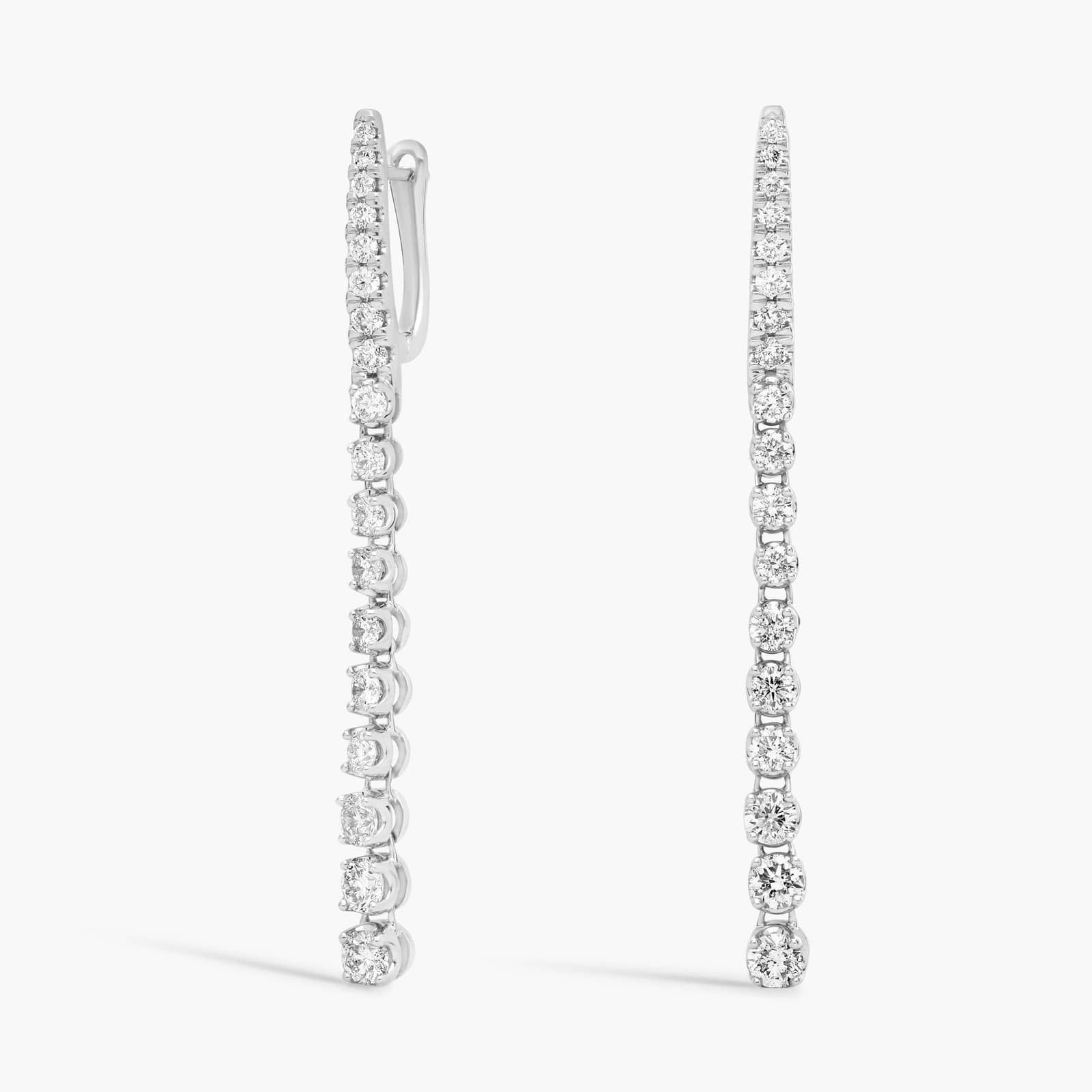 

Серьги-подвески Diamond Line из 14-каратного белого золота (1 1/4 карата) Blue Nile