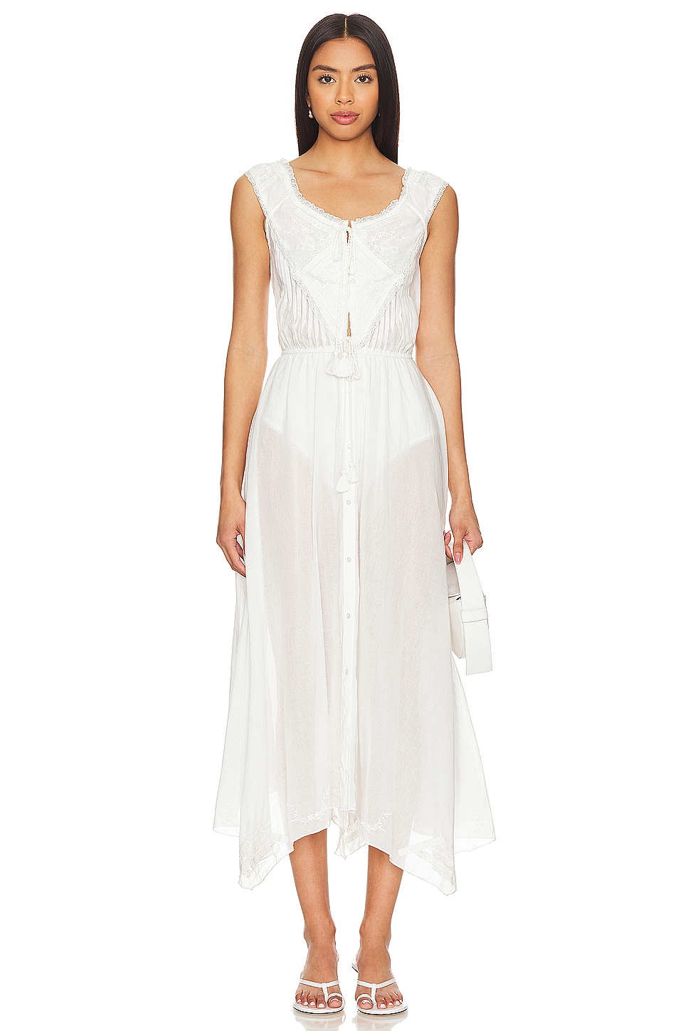 

X интимно fp country charm макси боди Free People, белый
