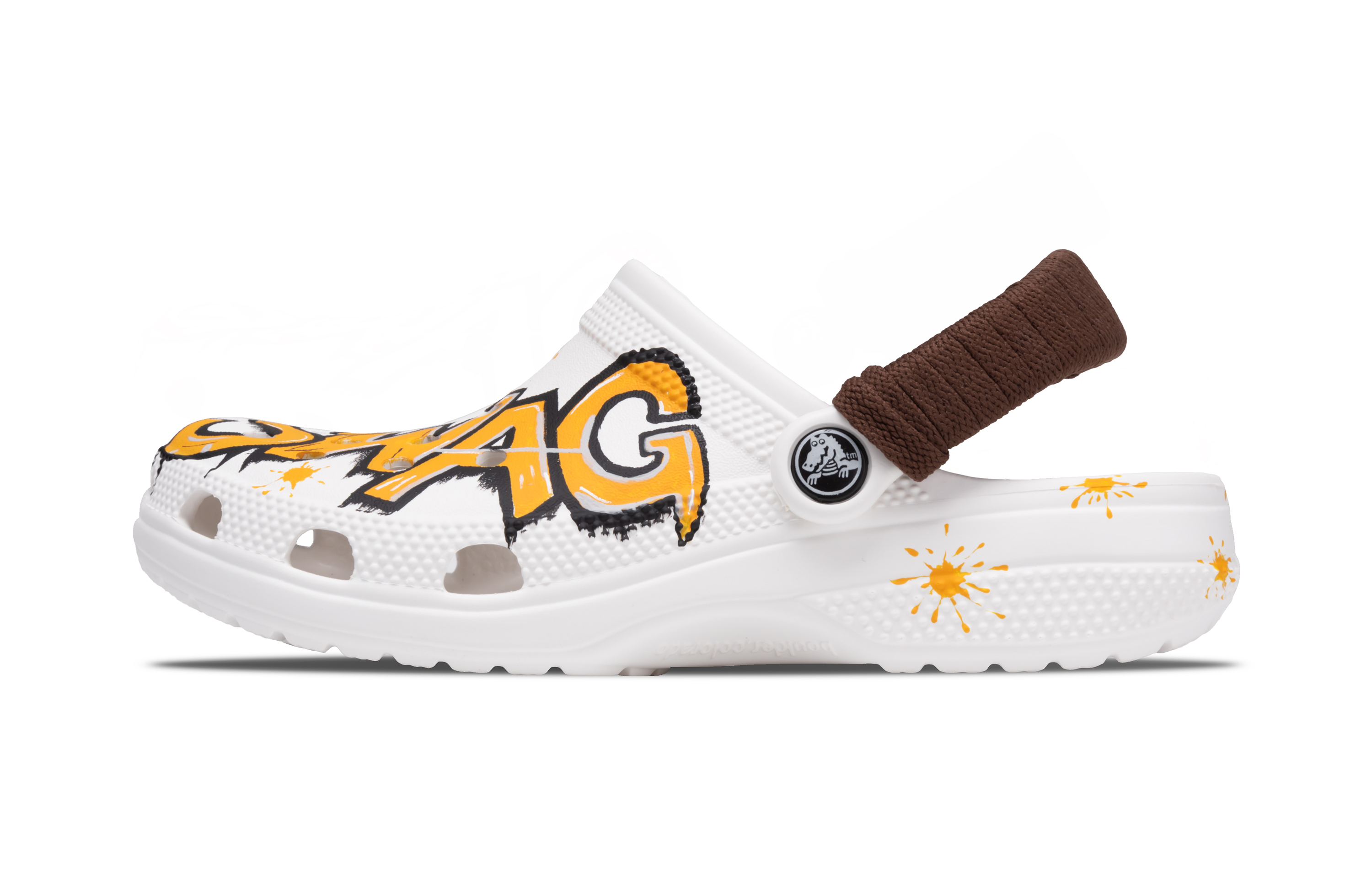 Crocs Классические сабо Sunshine Graffiti Clogs унисекс оранжевого цвета