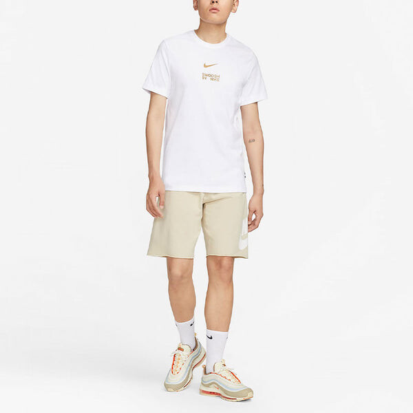 Футболка Nike Sportswear T-Shirt 'White Gold', белый — фото 3