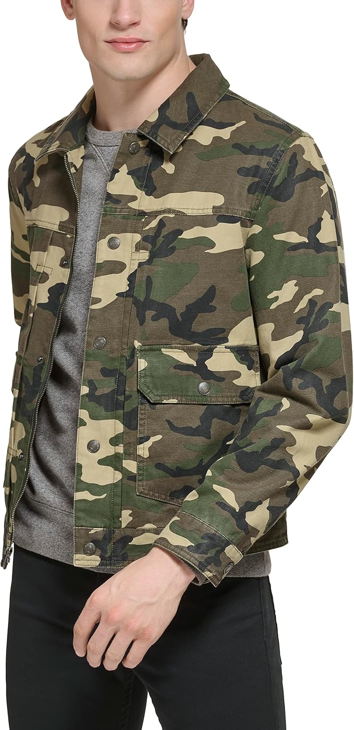 Мужская легкая куртка-рубашка Levi's для дальнобойщиков Levi's, Camo Cotton Canvas — фото 3