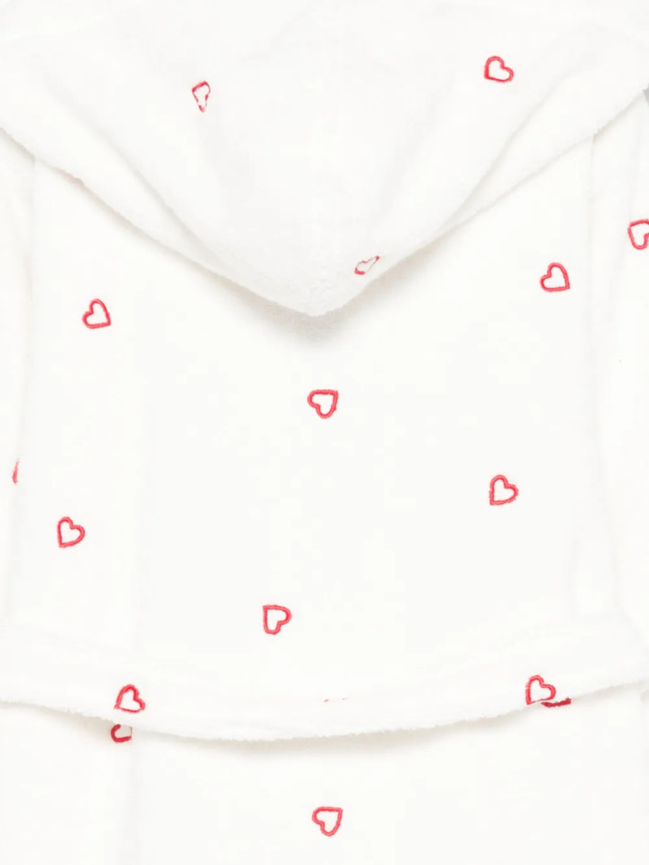 Халат Petit Bateau с принтом в виде сердечек, белый — фото 3