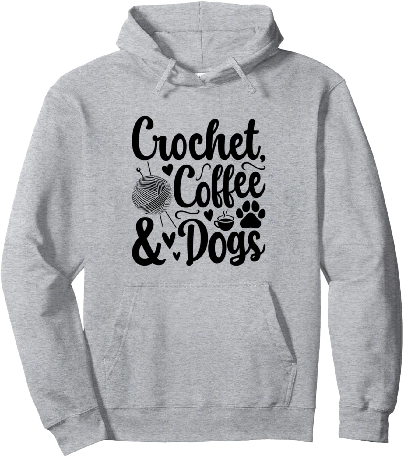 

Вязаная толстовка «Кофе и собака» - толстовка для любителей собак Crocheting Crochet Dog Lover Dog Owner, серый
