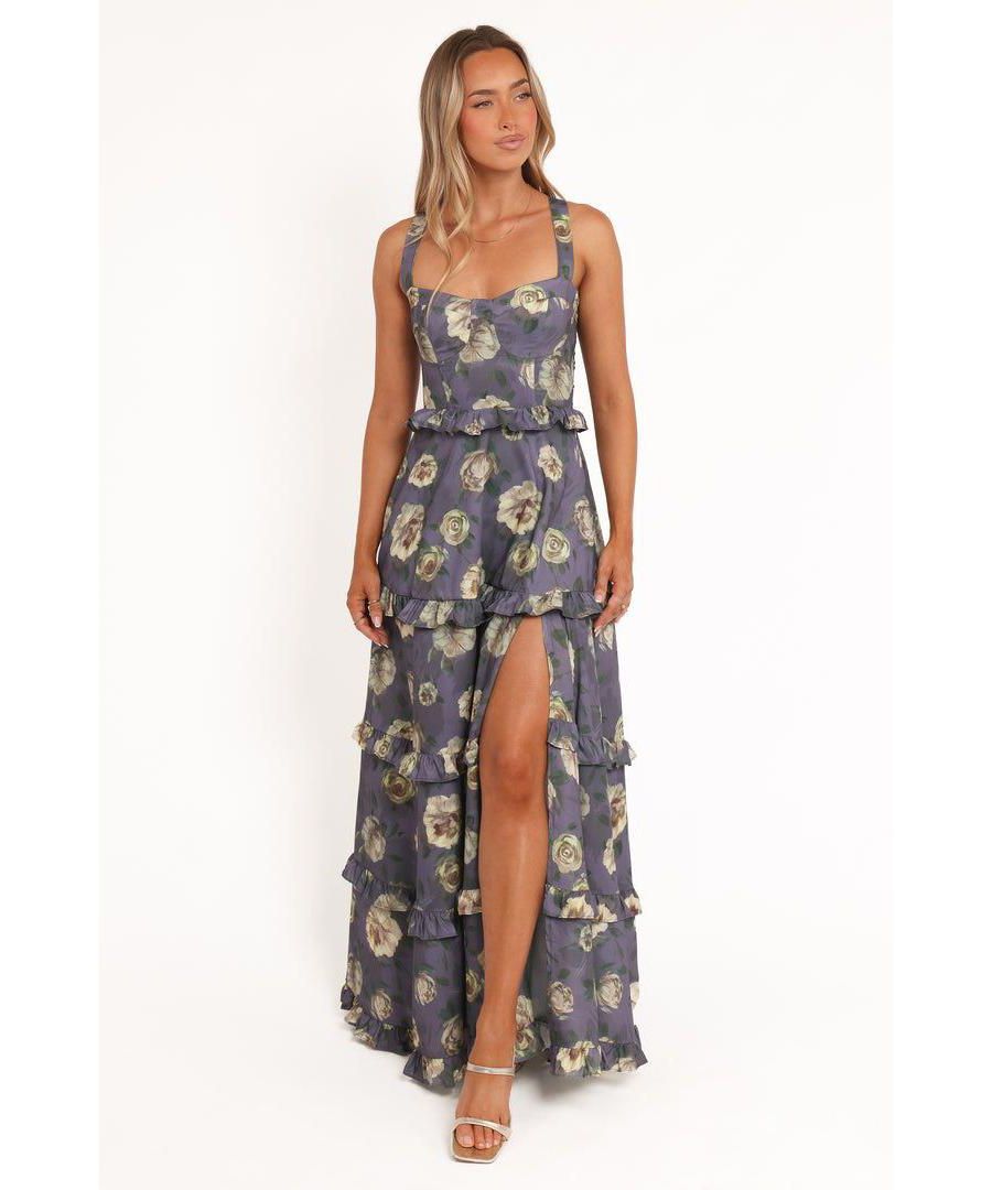 

Женское многоярусное макси-платье Lillee - лавандовый цветочный принт Petal and Pup, Purple