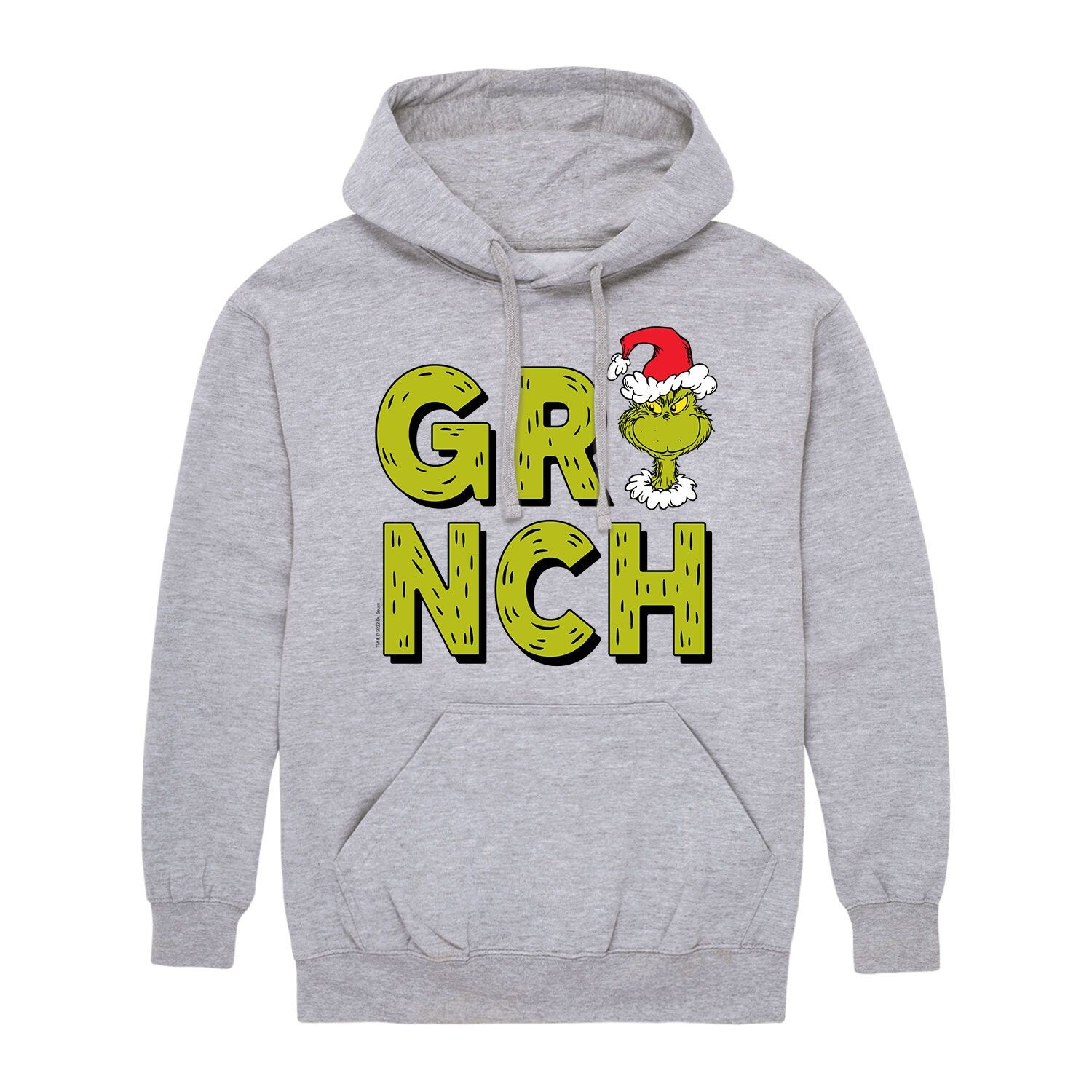 

Мужская толстовка с меховыми буквами Dr. Seuss Grinch Grinch Licensed Character