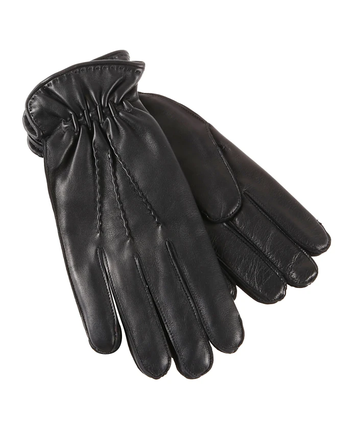 

Перчатки с хлопьями кожи наппа Orciani, черный