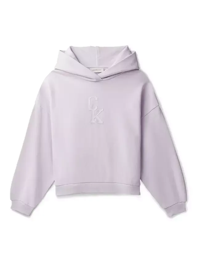 Детская хлопковая толстовка с логотипом, цвет Островная сирень Calvin Klein — фото 4