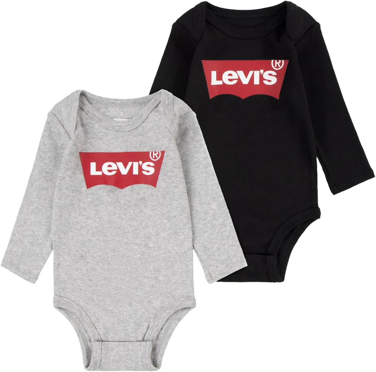 

Детское боди с длинными рукавами Levi's "LS 2PK BATWING BODYSUIT", УНИСЕКС Levi'S Kids, черный