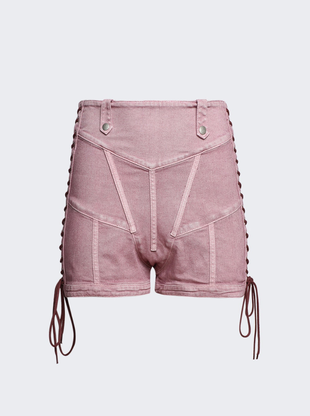 

X Knwls Стираные кружевные мини-шорты Jean Paul Gaultier, цвет lilac