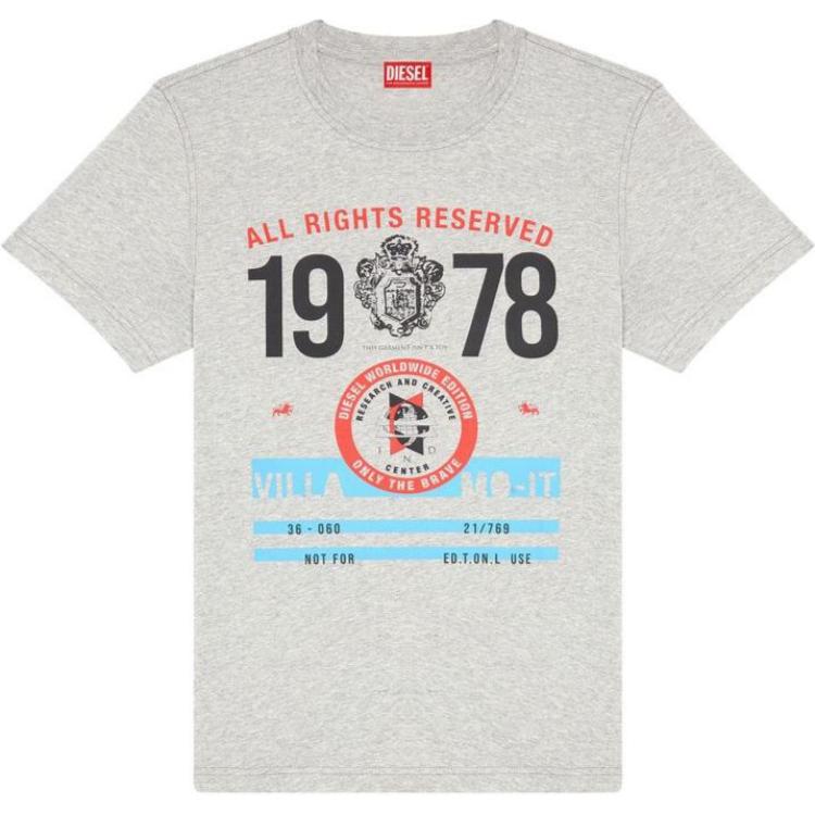 

Футболка мужская серая DIESEL, серый