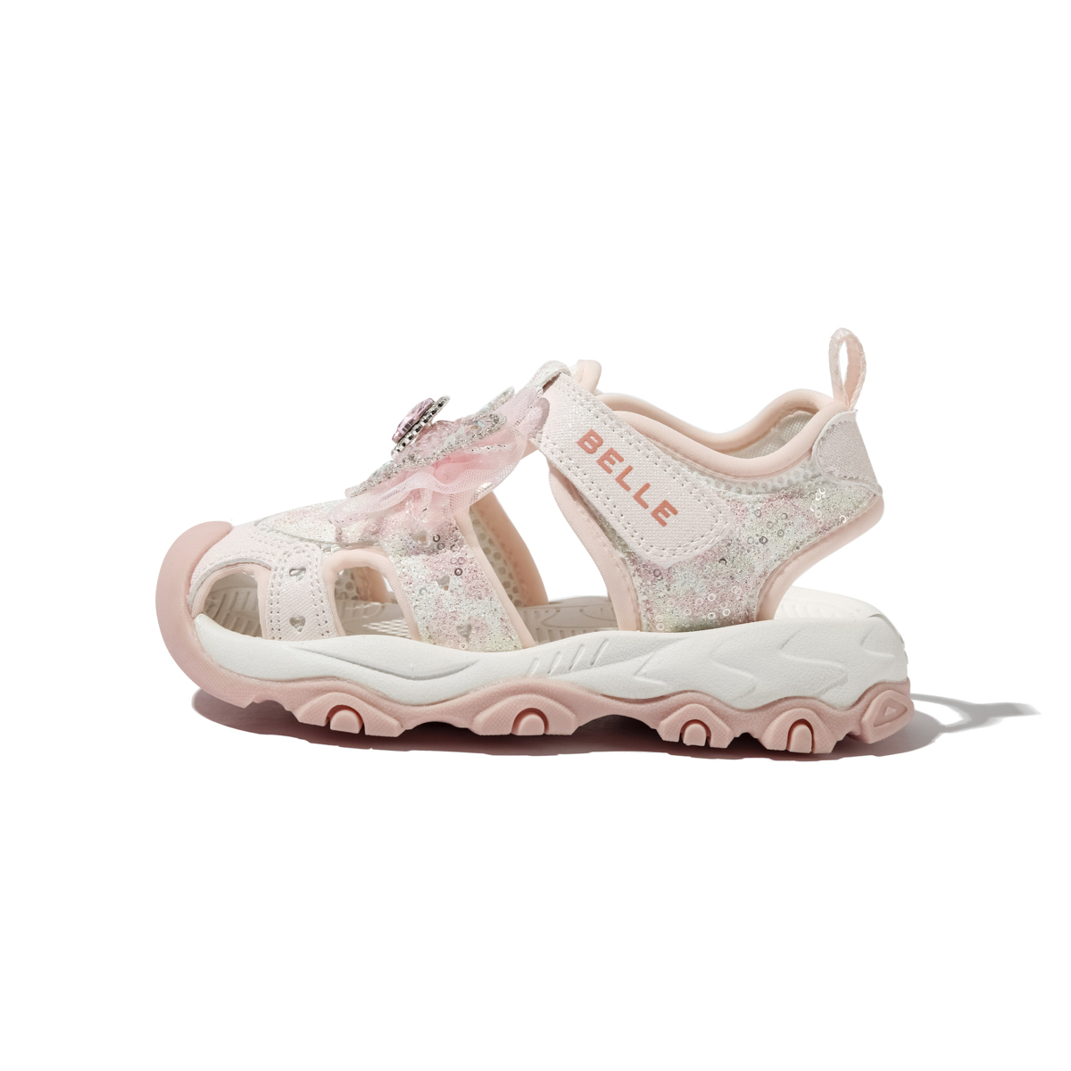 

Сандалии Slip Resistant Anti Kick Cushioning Abrasion Resistant Breathable Low top для детей BELLE, розовый
