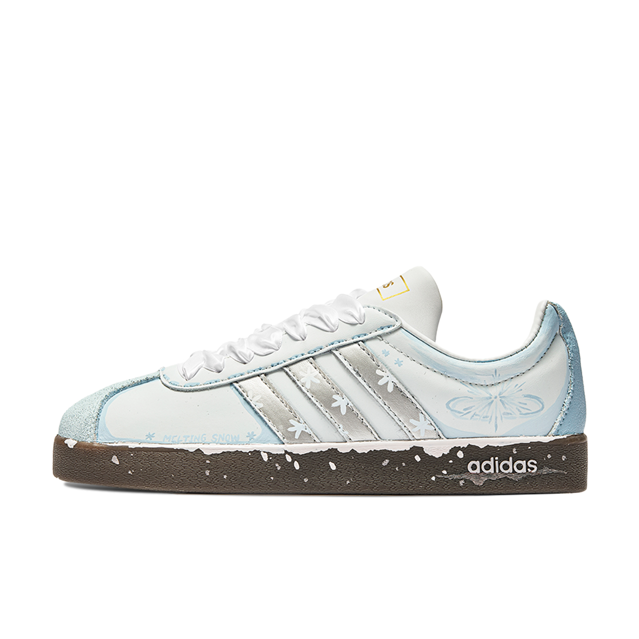 

Adidas Neo Кроссовки для скейтбординга VL Court 2.0 ADCDAVINCI Snowflake Unisex, устойчивые к истиранию, низкие, сине-белые