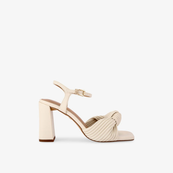 Сандалии на каблуке Kg Kurt Geiger Signet 105 с ремешками из искусственной кожи, белый