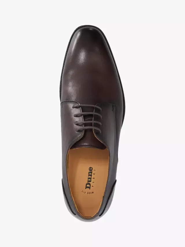 Кожаные туфли-оксфорды с широкой подошвой Dune Sole Dune London, Dark Brown — фото 4