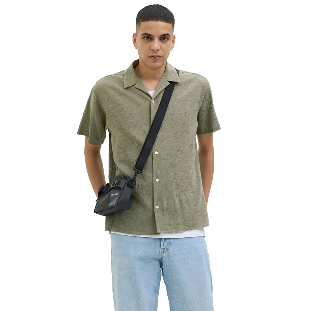 

Рубашка с коротким рукавом Jack & Jones Luke Crinkle, зеленый