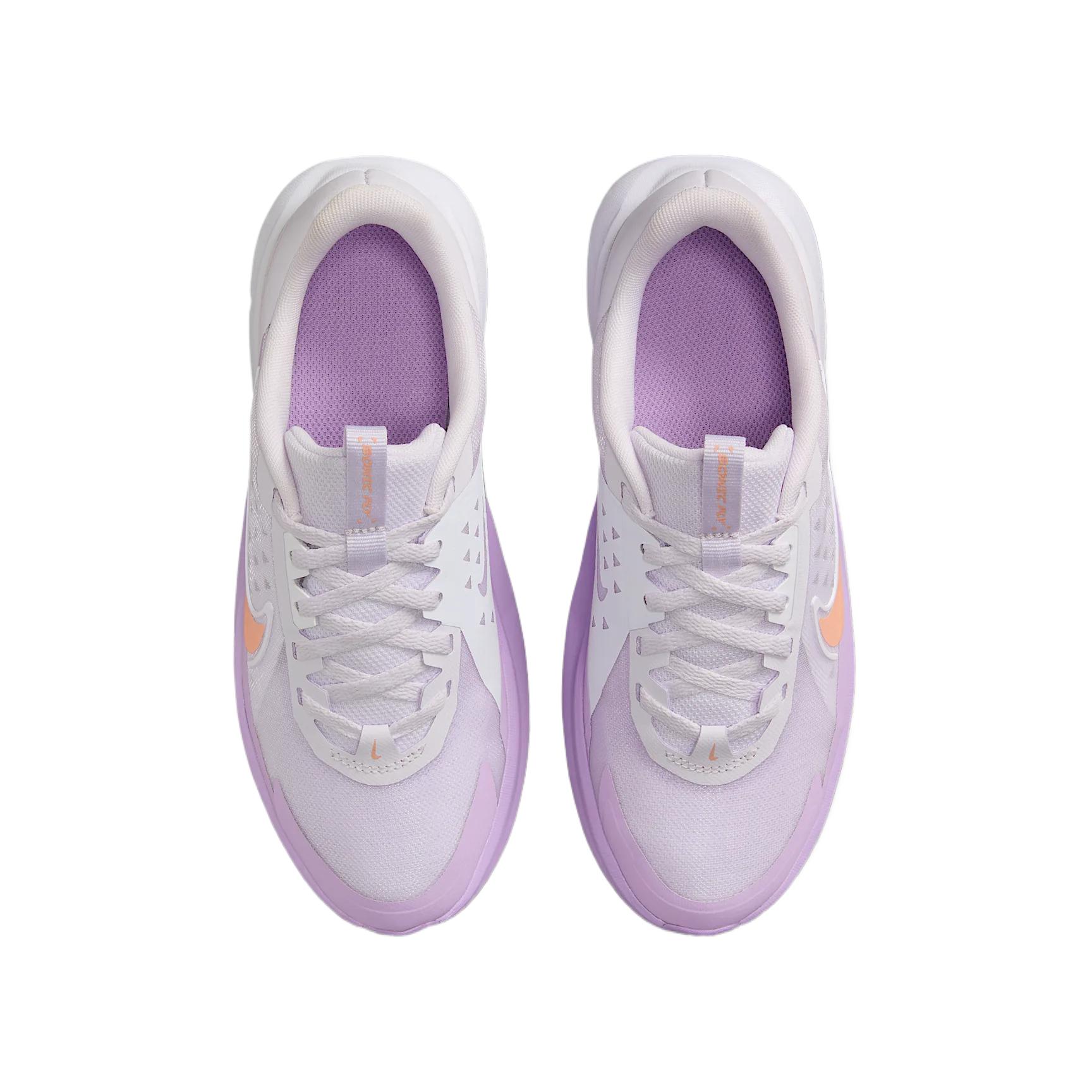 Nike Sonic Fly амортизационные низкие детские беговые кроссовки white purple — фото 4