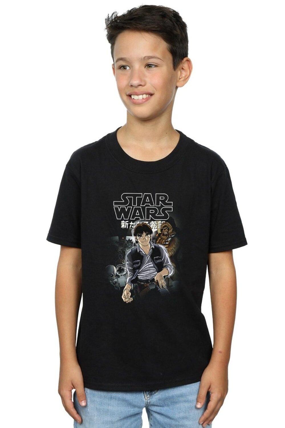 

Футболка с аниме «Хан и Чуи» Star Wars, черный