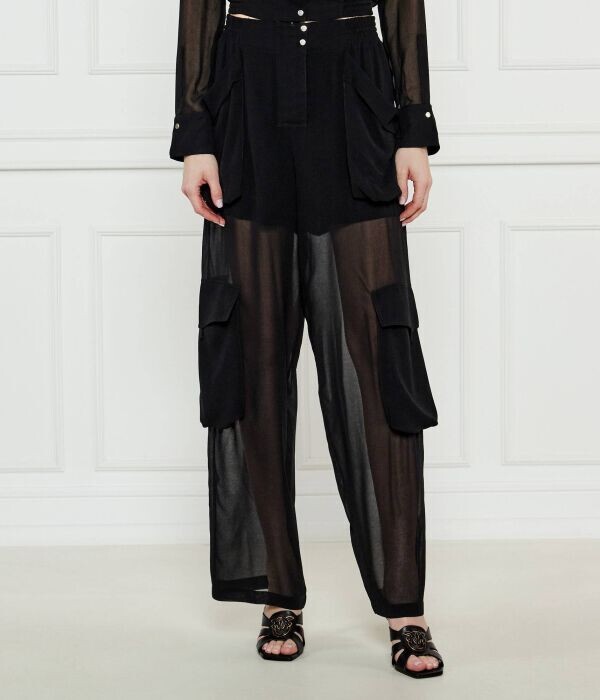 

Брюки домашние Pinko Flare Fit, черный