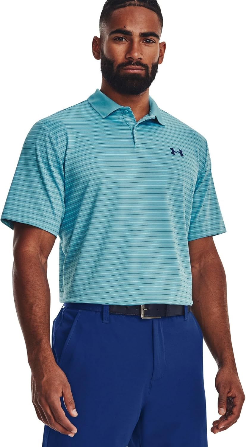 

Under Armour Unisex-Adult Men's Ua Matchplay Stripe Polo, Glacier Blue