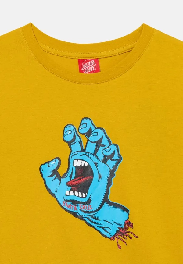 Футболка с принтом «кричащая рука» для молодежи Santa Cruz, Mustard — фото 4