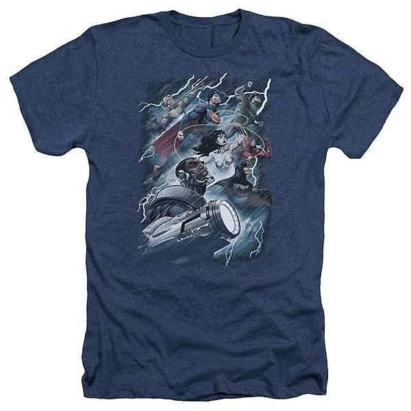

Футболка adult heather с принтом justice league of america ride the lightening Licensed Character